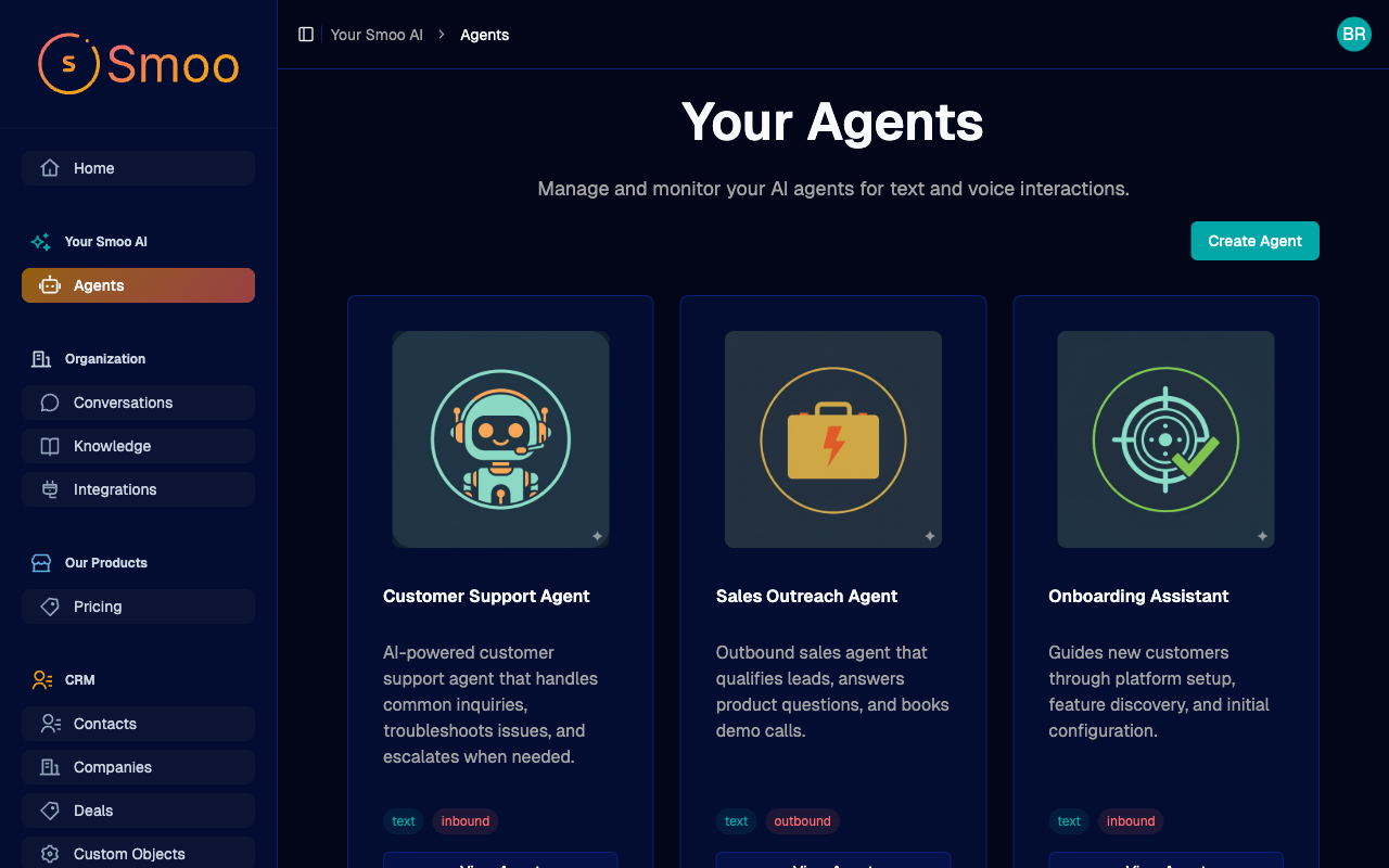 Smoo AI Agent Dashboard