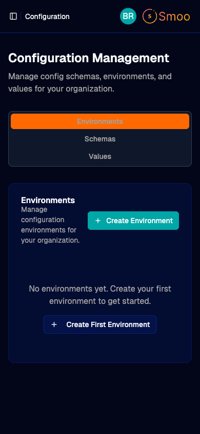 Config Management Console - Mobile