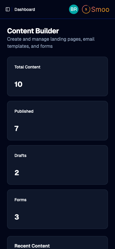 Content Builder Editor - Mobile
